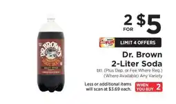 ShopRite Dr. Brown 2-Liter Soda offer