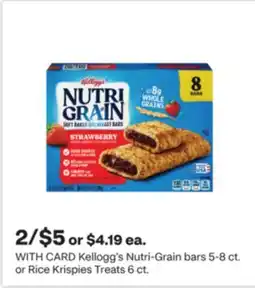 CVS Kellogg's Nutri-Grain bars 5-8 ct. or Rice Krispies Treats 6 ct offer