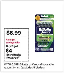 CVS Gillette or Venus disposable razors offer