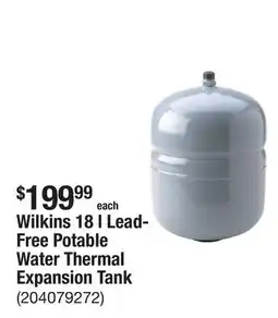 The Home Depot Wilkins 18 l Lead-Free Potable Water Thermal Expansion Tank offer