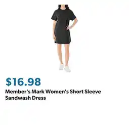 Sam's Club Member's Mark Women's Short Sleeve Sandwash Dress offer