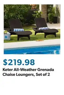 Sam's Club Keter All-Weather Grenada Chaise Loungers, Set of 2 offer