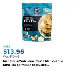 Sam's Club Member's Mark Farm Raised Skinless and Boneless Parmesan Encrusted Tilapia, Frozen, 2.5 lbs offer