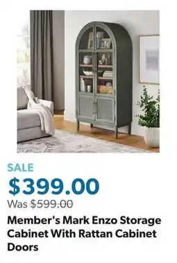 Sam's Club Member's Mark Enzo Storage Cabinet With Rattan Cabinet Doors offer
