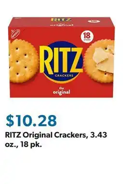 Sam's Club RITZ Original Crackers, 3.43 oz., 18 pk offer