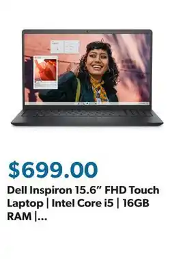 Sam's Club Dell Inspiron 15.6 FHD Touch Laptop | Intel Core i5 | 16GB RAM | 512GB SSD | Windows 11 Home offer