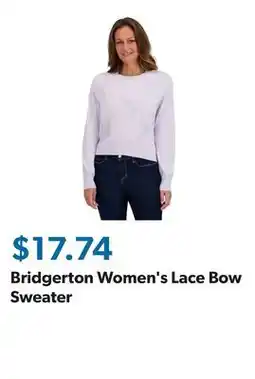 Sam's Club Bridgerton Women's Lace Bow Sweater offer