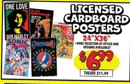 Ollie's LICENSED CARDBOARD POSTERS 24X36 offer