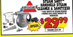 Ollie's STEAM SHOT HANDHELD STEAM CLEANER & SANITIZER offer