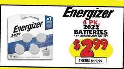 Ollie's Energizer 4 PK. 2032 BATTERIES offer