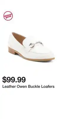 TJ Maxx Leather Owen Buckle Loafers offer