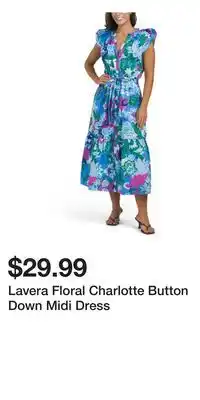 TJ Maxx Lavera Floral Charlotte Button Down Midi Dress offer
