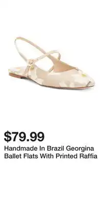 TJ Maxx Handmade In Brazil Georgina Ballet Flats With Printed Raffia offer