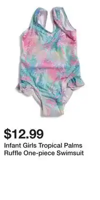TJ Maxx Infant Girls Tropical Palms Ruffle One-piece Swimsuit offer