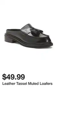 TJ Maxx Leather Tassel Muled Loafers offer