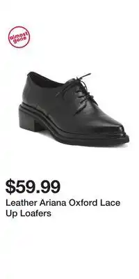 TJ Maxx Leather Ariana Oxford Lace Up Loafers offer