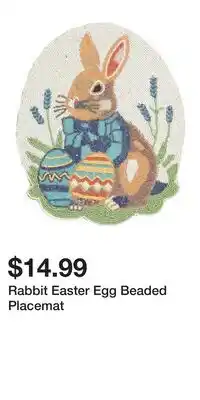 TJ Maxx Rabbit Easter Egg Beaded Placemat offer