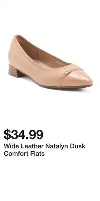 TJ Maxx Wide Leather Natalyn Dusk Comfort Flats offer