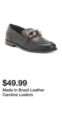 TJ Maxx Made In Brazil Leather Caroline Loafers offer
