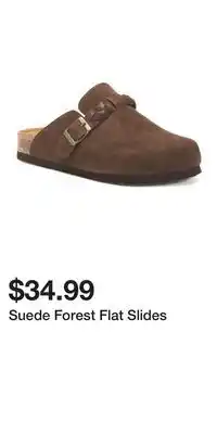 TJ Maxx Suede Forest Flat Slides offer