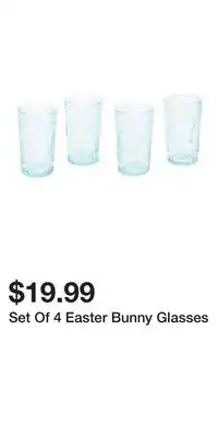 TJ Maxx Set Of 4 Easter Bunny Glasses offer