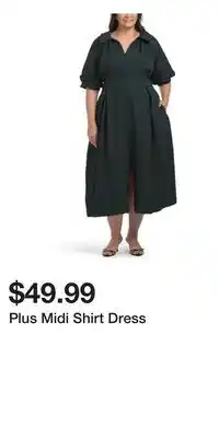 TJ Maxx Plus Midi Shirt Dress offer