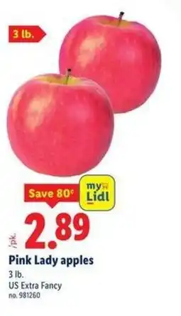 Lidl Pink Lady apples offer