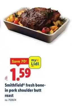 Lidl Smithfield fresh bone- in pork shoulder butt roast offer