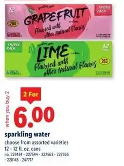 Lidl Sparkling water offer