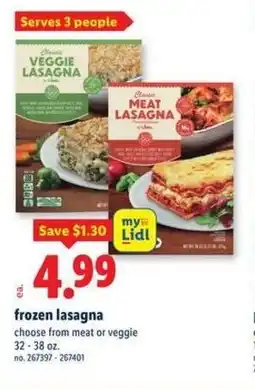 Lidl Frozen lasagna offer
