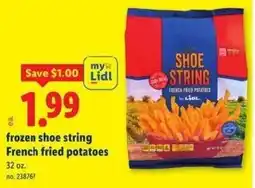 Lidl Frozen shoe string french fried potatoes offer