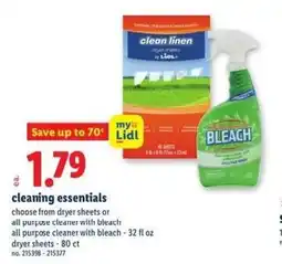 Lidl Cleaning essentials offer