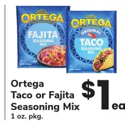 ACME Ortega Taco or Fajita Seasoning Mix offer