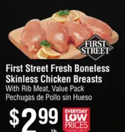 Smart & Final First Street Fresh Boneless Skinless Chicken Breasts With offer