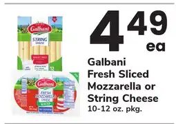 ACME Galbani Fresh Sliced Mozzarella or String Cheese offer