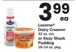 ACME Lucerne Dairy Creamer 32 oz. ctn. or Kozy Shack Pudding 16-24 oz. pkg offer