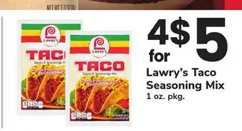 ACME Lawry's Taco Seasoning Mix offer