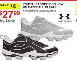 Dunham's Sports UNDER ARMOUR YOUTH LEADOFF ICON LOW RM BASEBALL CLEATS offer