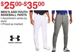 Dunham's Sports UNDER ARMOUR MEN'S AND YOUTH BASEBALL PANTS offer