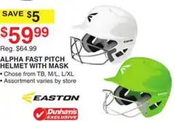 Dunham's Sports EASTON ALPHA FAST PITCH HELMET WITH MASK offer
