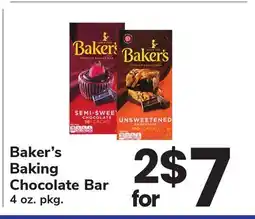 ACME Baker's Baking Chocolate Bar offer