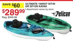 Dunham's Sports PELICAN ULTIMATE 100NXT SIT-IN OR SIT-ON KAYAK offer