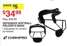 Dunham's Sports CHAMPRO DEFENSIVE SOFTBALL FIELDER'S MASK offer