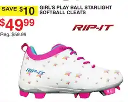 Dunham's Sports RIP-IT GIRL'S PLAY BALL STARLIGHT SOFTBALL CLEATS offer