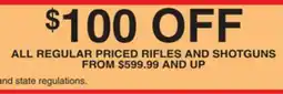Dunham's Sports REGULAR PRICED RIFLES AND SHOTGUNS offer