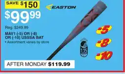 Dunham's Sports EASTON MAV1 (-5) OR (-8) OR (-10) USSSA BAT offer