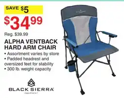 Dunham's Sports ALPHA VENTBACK HARD ARM CHAIR offer