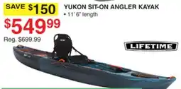 Dunham's Sports LIFETIME YUKON SIT-ON ANGLER KAYAK offer