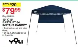 Dunham's Sports 10' X 10' EASYLIFT 64 INSTANT CANOPY offer