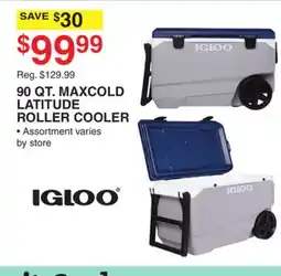 Dunham's Sports 90 QT. MAXCOLD LATITUDE ROLLER COOLER offer